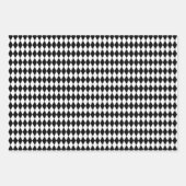 Modern Black White Geometric Starburst Harlequin Geschenkpapier Set (Vorderseite 2)