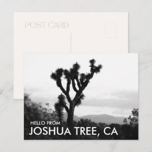 Modern Black & White Hello von Joshua Tree Postkarte