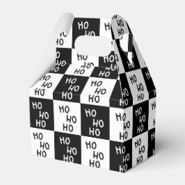 Modern Black White Ho Ho Santa Laugh Christmas Geschenkschachtel