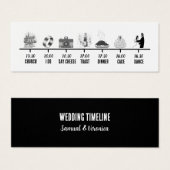Modern Black & White Icon Mini Wedeline Timeline (Vorne & Hinten)