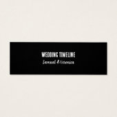 Modern Black & White Icon Mini Wedeline Timeline (Rückseite)