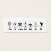 Modern Black & White Icon Mini Wedeline Timeline (Vorderseite)