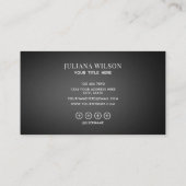 Modern Black & White Lash Tech, Nail Artist, Hair  Visitenkarte (Rückseite)