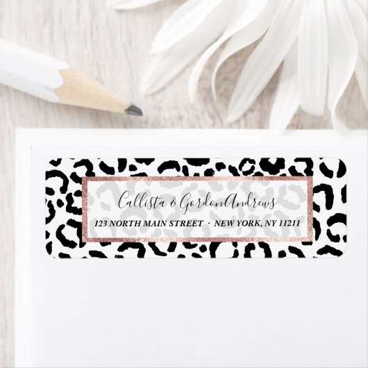 Modern Black White Leopard Animal Print Pattern (Insitu)