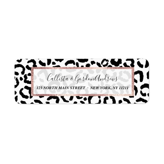 Modern Black White Leopard Animal Print Pattern (Vorne)