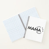 Modern Black & White Mama Mommy Bruh Notebook Notizblock (Innenseite)