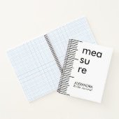 Modern Black White Measure Bride Wedding  Notizblock (Innenseite)