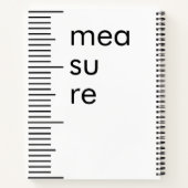 Modern Black White Measure Bride Wedding  Notizblock (Rückseite)