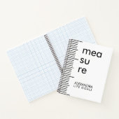 Modern Black White Measure Life Goals Notizblock (Innenseite)
