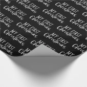 Modern Black & White mein erstes Weihnachtsgeschen Geschenkpapier (Ecke)