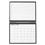 Modern Black White Monogram Name To Do List Kalender (Feb 2026)