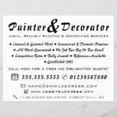 Modern Black & White Painter & Decorator Flyer (Vorne)