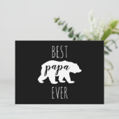 Modern Black & White Papa Bear Karte (Stehend Vorderseite)