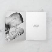 Modern Black & White Papa Bear Karte (Innenseite)