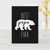 Modern Black & White Papa Bear Karte (Gelbe Blume)