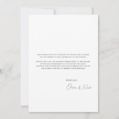 Modern Black & White Personalisiert Danke Karte (Rückseite)