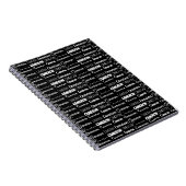 Modern Black White Personalized Name Collage Notizblock (Rechte Seite)