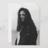 Modern Black White Photo Grad Party Invitation Einladung (Rückseite)