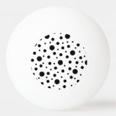 Modern Black White Polka Dot Monogram Tischtennisball (Rückseite)
