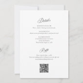 Modern Black & White QR Code All In One Invitation Einladung (Rückseite)