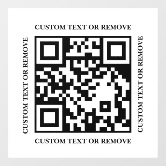 Modern Black White QR Code Window Cling Menu  Fensteraufkleber (Blatt)