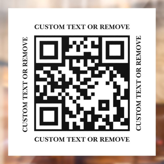 Modern Black White QR Code Window Cling Menu  Fensteraufkleber (Blatt 2)