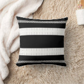 Modern Black & White Striped Decorative Kissen (Decke)
