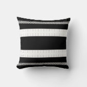Modern Black & White Striped Decorative Kissen (Vorderseite)