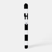Modern Black & White Striped iPhone 16 Hülle (Linke Seite)