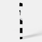 Modern Black & White Striped iPhone Hülle (Linke Seite)