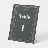 Modern Black & White Table Numbers Template | Cust Sockelschild (Vorderseite)
