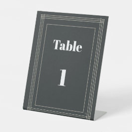 Modern Black & White Table Numbers Template | Cust Sockelschild