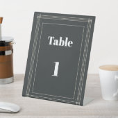 Modern Black & White Table Numbers Template | Cust Sockelschild (In SItu)