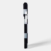 Modern Black & White Textured Checkerboard Phone  Case-Mate iPhone Hülle (Rückseite / Links)