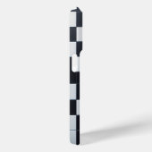 Modern Black & White Textured Checkerboard Phone  Case-Mate iPhone Hülle (Rückseite / Rechts)