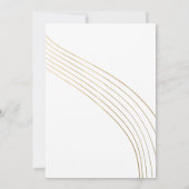 Modern Black, White und Gold achtzehnten Geburtsta Einladung (Rückseite)