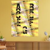 Modern - BLACK-WHITE-YELLOW-Very Nice Canvas Print Leinwanddruck (Insitu (Wohnzimmer))