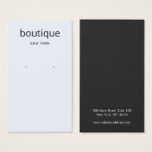 Modern Blass Long Earring Display Card (Vorne & Hinten)