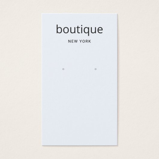 Modern Blass Long Earring Display Card (Vorderseite)
