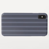Modern Blau Grau Gestreift Case-Mate iPhone Hülle (Rückseite (Horizontal))