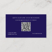 Modern Blau mit QR-Code | Professionelles Unterneh Visitenkarte (Rückseite)