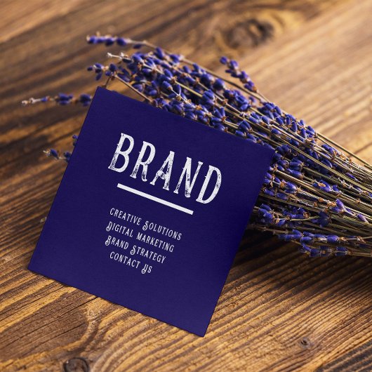 Modern Blau mit QR-Code | Professionelles Unterneh Visitenkarte