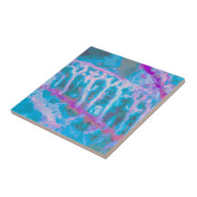 Modern Blau Pink Weiß Abstrakte Farbe