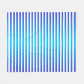 Modern Blau Türkis Ombre Streifen Fleecedecke (Vorderseite (Horizontal))
