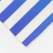 Modern Blau Türkis Ombre Streifen Fleecedecke (Ecke)