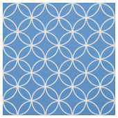 Modern Blau-Weiß-Kreislauf-Muster Diamond Stoff (Muster)