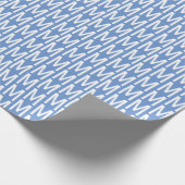 Modern-blau-weiß-Muster Geschenkpapier (Ecke)