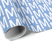 Modern-blau-weiß-Muster Geschenkpapier (Rolleneckpunkt)