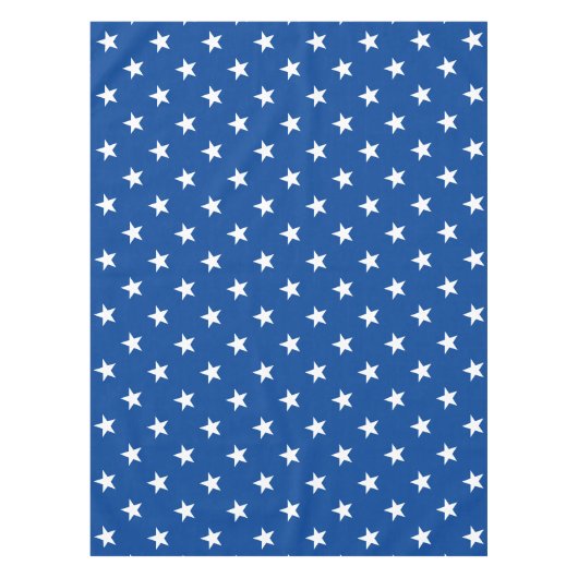 Modern blau-weiße Sterne Grafikmusterspass Tischdecke (Vorderseite)