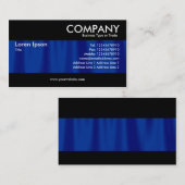 Modern - Blaue Vorhänge Visitenkarte (Vorne/Hinten)